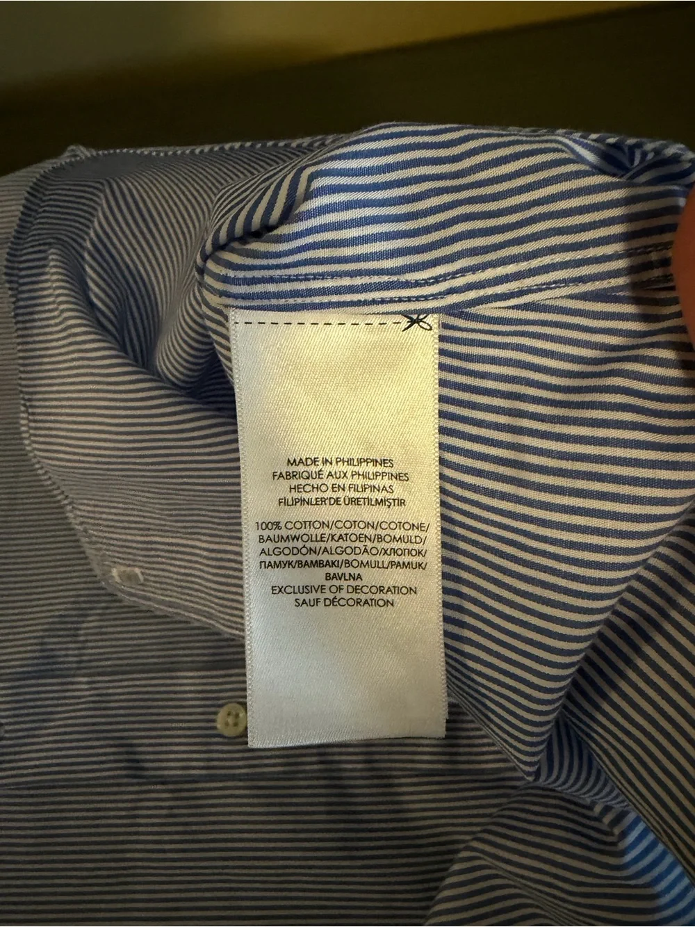 Polo by Ralph Lauren Light Blue Striped Button-Down Shirt